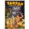 Image 1 : Tarzan the Apeman original 1932 vintage linen backed original oil on canvas
