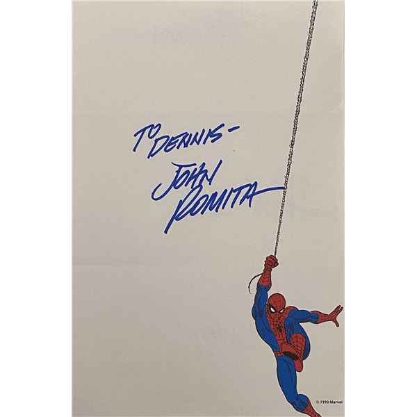 Comic book artist John Romita Sr. original signature