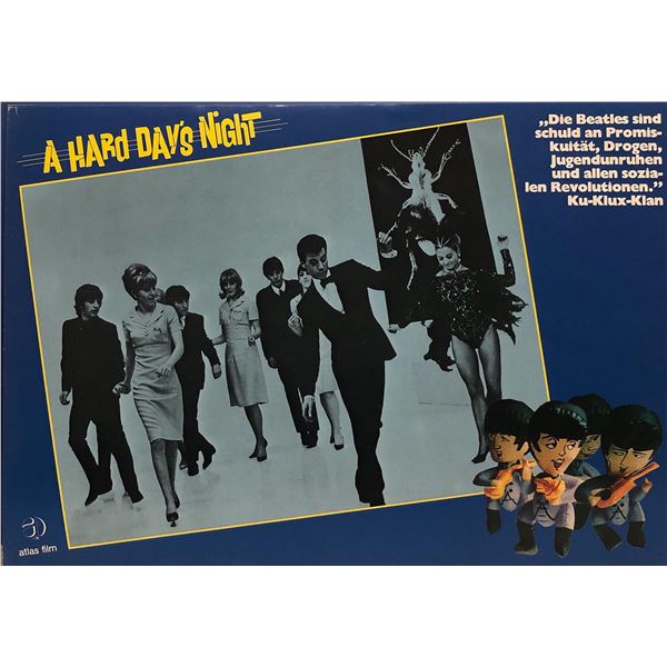 A Hard Day's Night original 1982R vintage lobby card