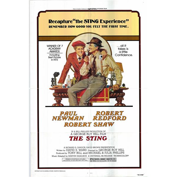 The Sting original 1977R vintage one sheet movie poster