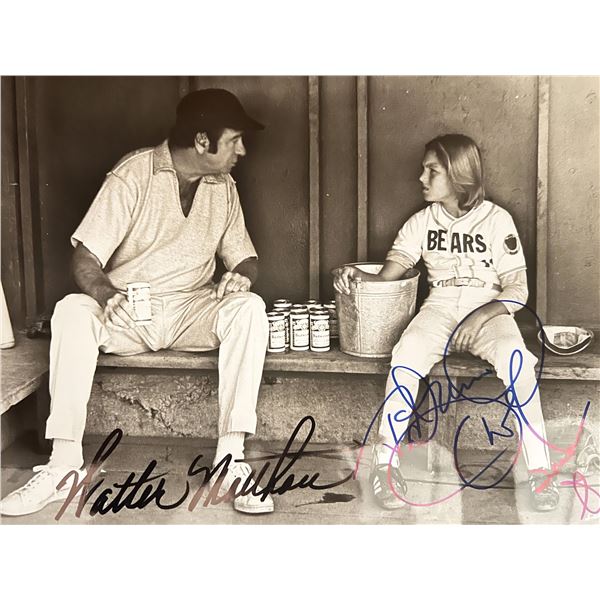 The Bad News Bears Walter Matthau and Tatum O'Neal signed movie photo
