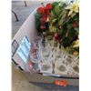 Image 2 : LOT OF CRYSTAL GLASSES, CHRISTMAS WREATHS AND MORE