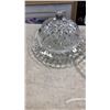 Image 3 : CRYSTAL LIDDED DISH, 2 BOWLS, VASE AND SYRUP DISPENSER