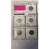 Image 2 : 1934-1944 CANADIAN COINS  - 5 .800 SILVER 10 CENT 1936-1940, 1941-1944 GEORGE V AND VI NICKELS