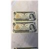 Image 2 : 6  1973 UNCIRCULATED 1 DOLLAR BILLS