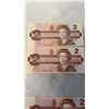 Image 2 : 4  1986 UNCIRCULATED 2 DOLLAR BILLS