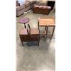 Image 1 : BOMBAY PARLOUR TABLE, SEWING BOX AND WOOD SERVING TRAY ENDTABLE