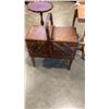 Image 2 : BOMBAY PARLOUR TABLE, SEWING BOX AND WOOD SERVING TRAY ENDTABLE