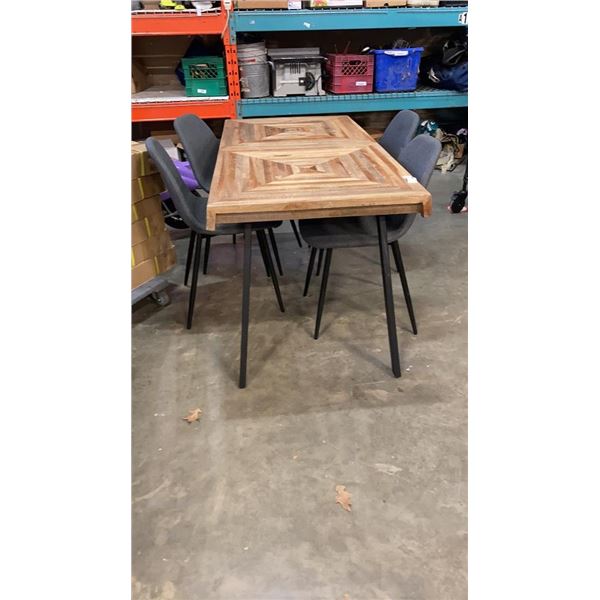 STRUCTUBE DINING TABLE WITH 4 GREY CHAIRS