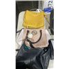 Image 2 : LOT OF BAGS, PURSES, BLANKET, INCLUDING COACH PURSE, GUESS PURSE AND STEVE MADDEN PURSE