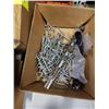 Image 2 : 3 BOXES OF PARTS BINS AND PEGBOARD HOOKS