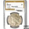 Image 1 : 1934-S Silver Peace Dollar PGA AU53