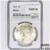 Image 1 : 1922 Silver Peace Dollar NGC MS63