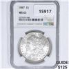 Image 1 : 1887 Morgan Silver Dollar NGC MS63