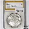 Image 1 : 1884-CC Morgan Silver Dollar PGA MS64