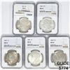 Image 1 : 1881-1882 Set (5) Morgan Silver Dollar NGC MS63