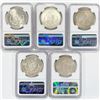 Image 2 : 1881-1882 Set (5) Morgan Silver Dollar NGC MS63