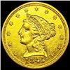 Image 1 : 1845 $2.50 Gold Quarter Eagle UNCIRCULATED