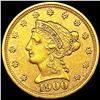 Image 1 : 1900 $2.50 Gold Quarter Eagle UNCIRCULATED