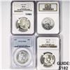 Image 1 : 1956-1962 Set (4) Franklin Half Dollar PF, MS, PR