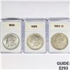 Image 1 : 1883-1889 Set (3) Morgan Silver Dollar Generic