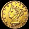Image 1 : 1907 $2.50 Gold Quarter Eagle UNCIRCULATED