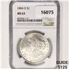 Image 1 : 1884-O Morgan Silver Dollar NGC MS63