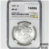 Image 1 : 1887 Morgan Silver Dollar NGC MS63