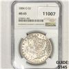 Image 1 : 1884-O Morgan Silver Dollar NGC MS65