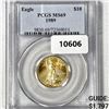 Image 1 : 1989 $10 1/4 oz American Gold Eagle PCGS MS69