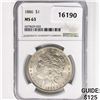 Image 1 : 1886 Morgan Silver Dollar NGC MS63