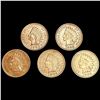 Image 1 : RD (5) Indian Head Cents (1898, 1904, 2 1905, 19