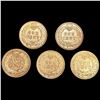 Image 2 : RD (5) Indian Head Cents (1898, 1904, 2 1905, 19