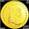 Image 1 : 1806 R6 7X6 STARS $5 Gold Half Eagle CHOICE BU