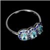 Image 3 : Natral Brazil Apatite & Sapphire Ring