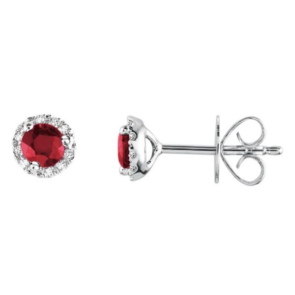 Natural  Red Ruby Earrings