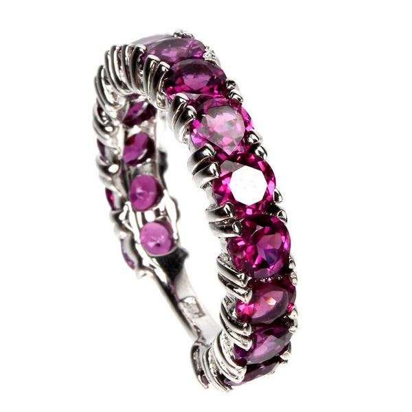 Natural Unheated Pink Rhodolite Garnet Ring