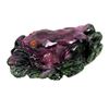 Image 2 : Natural Ruby/Sapphire Hand Carved Frog