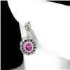 Image 2 : Natural Ruby Rhodolite Garnet Sapphire Earrings