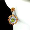 Image 1 : Natural Peridot Sapphire Tanzanite Earrings