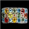 Image 2 : Natural Sapphire & Swiss Blue Topaz  Ring