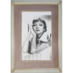 Framed Photograph with Autograph {Claudette Colbert}