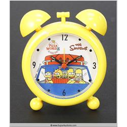 Pizza World Clock, Yellow {The Simpsons}
