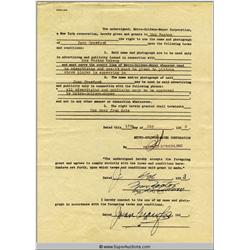 Original Signed Document {Joan Crawford}