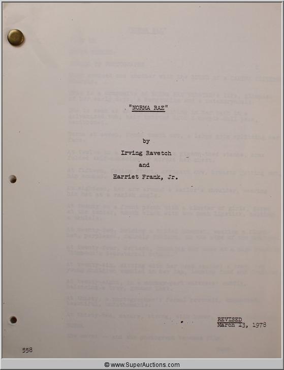 Script Norma Norma Rae Script