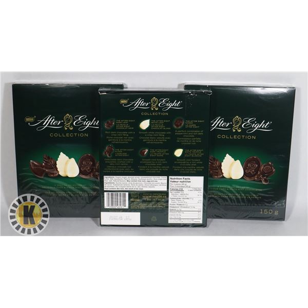 LOT OF 3 150G BOXES AFTER EIGHT COLLEC TION