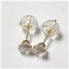 Image 4 : 14K YELLOW GOLD CUBIC ZIRCONIA  EARRINGS