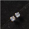 Image 2 : 14K YELLOW GOLD BLUE TOPAZ EARRINGS