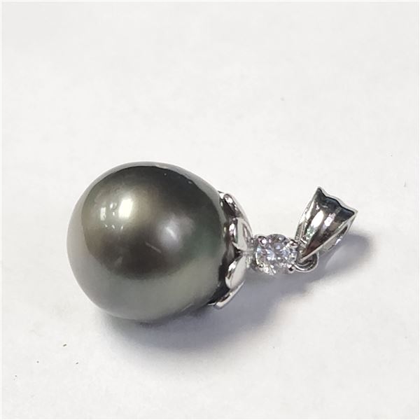 SILVER TAHITIAN PEARL PENDANT