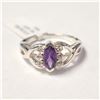 Image 1 : SILVER AMETHYST RING